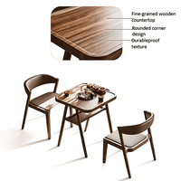 Ensemble de table à thé en bois moderne, design minimaliste, durable, respectueux de l'environnement, pour le salon, utilisation domestique
