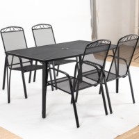 Chaise double siège double Siège de qualité commerciale en métal noir Revêtement en poudre pour intérieur et extérieur empilable
