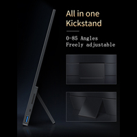 Moniteur OLED portable 15,6 pouces 4K Anti-lumière bleue Sans scintillement 60Hz Taux de rafraîchissement Écran tactile Soins des yeux Affichage C pour le bureau Jeux