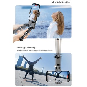 Seguimiento facial automático 360 rotación cardán inalámbrico Bluetooth estabilizador Flexible Selfie Stick trípode con luz de relleno LED Q18 - Product Image 3