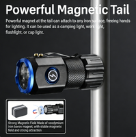 Senter LED Super Terang Lumen Tinggi Berbahan Aluminium Alloy dengan Rating IP55, Dapat Diisi Ulang via USB - Mini Portabel Multifungsi untuk Berkemah