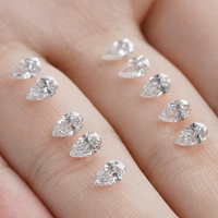 Piedras Preciosas Starsgem, Diamantes Cultivados en Laboratorio, Corte Pera de 2*3mm y 5*7mm, Color D, Corte Excelente, para Joyería