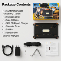 AGM P3 Baru MTK G99 4G LTE WiFi Android 16 2.2GHz 550 Nits Hiburan Tablet PC Tangguh 8 Inci Tahan Air dengan Lampu Camping