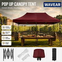 Tente de marché 3x6 imperméable, auvent pliable, tente commerciale d'extérieur pour événements alimentaires, impression de logo personnalisée