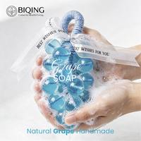 Savon artisanal bleu glace en forme de raisin, multifonctionnel 3-en-1, aromathérapie, nettoyage, décoration, cadeau d'affaires