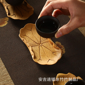 Handmade Bamboo <b>Tea</b> Scoop Leaf Shape Kung Fu <b>Tea</b> <b>Set</b> Accessory <b>Tea</b> Ceremony Tool - Product Image 3