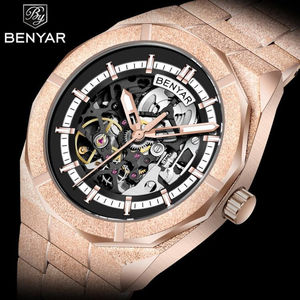 Reloj de Pulsera Benyar BY-5212 de Acero Inoxidable para Hombre, Reloj de Lujo, Automático, Mecánico, Resistente al Agua, con Caja - Product Image 3