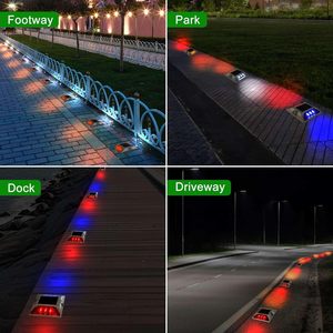 Marcatori Stradali Solari in Lega di Alluminio, Luci LED Ambra per Moli e Percorsi, Riflettore Bianco IP68 in Plastica PC - Product Image 2