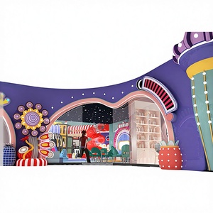 Structure de jeu intérieure pour enfants en mousse <span class=keywords><strong>plastique</strong></span> souple, avec labyrinthe d'obstacles, trampoline, structure d'escalade, <span class=keywords><strong>cabane</strong></span> et château, service personnalisé disponible - Product Image 1