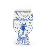Nouveau grand vase en céramique en porcelaine bleue et blanche de conception esthétique chinoise