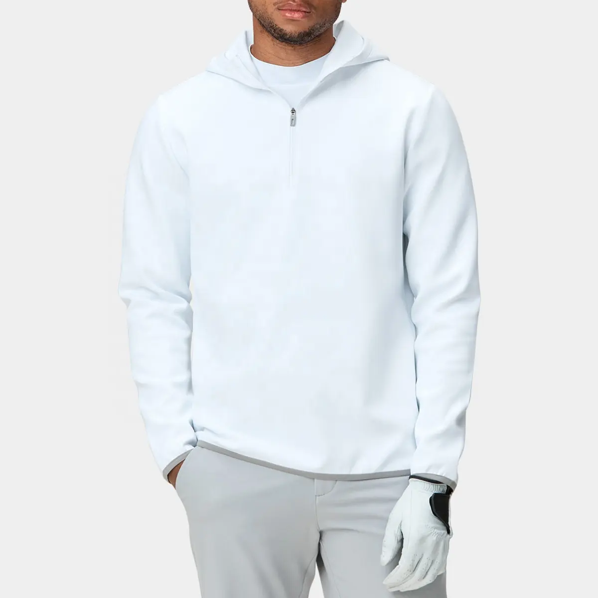 Sweat à capuche surdimensionné personnalisé d'usine OEM Sweats à capuche et sweat-shirts pour hommes Slim Fit Zip Neck Quarter Zip Pullover Golf