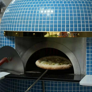 <span class=keywords><strong>Four</strong></span> à pizza commercial de grande taille, de style napolitain, italien, à bois, en briques <span class=keywords><strong>d</strong></span>'<span class=keywords><strong>argile</strong></span>, pour l'extérieur, fonctionnant à la fois au gaz et au bois, pour les boulangeries et les restaurants - Product Image 3