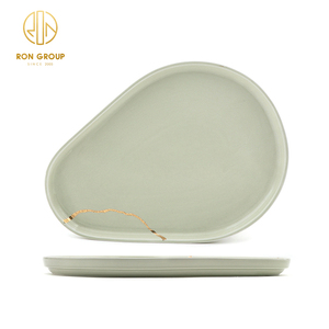 Vente chaude Nouilles Vertes <span class=keywords><strong>Dessert</strong></span> Traiteur <span class=keywords><strong>Service</strong></span> Alimentaire 13.5 Pouces <span class=keywords><strong>Assiette</strong></span> En Céramique pour Restaurant Commercial Dîner Couverts - Product Image 6