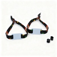 Maßgefertigte Smart-Armbänder Ticket-Armbänder VIP RFID 13,56MHz Armband NFC-Tag Smart-Chip RFID Gewebtes Stoff-Armband für Veranstaltungen