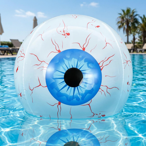 Ballon de <span class=keywords><strong>plage</strong></span> transparent effrayant de 22 pouces avec œil sanglant, 3 couleurs, ballon gonflable pour Halloween, fête au bord de <span class=keywords><strong>la</strong></span> piscine, décoration d'horreur, vente en gros - Product Image 4