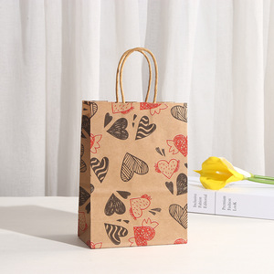 Poignée En Gros Saint Valentin Surprise Cadeau Sac Amour Décoratif Sacs Fourre-Tout Papier Kraft En Gros Disponible Exporté du Vietnam - Product Image 4