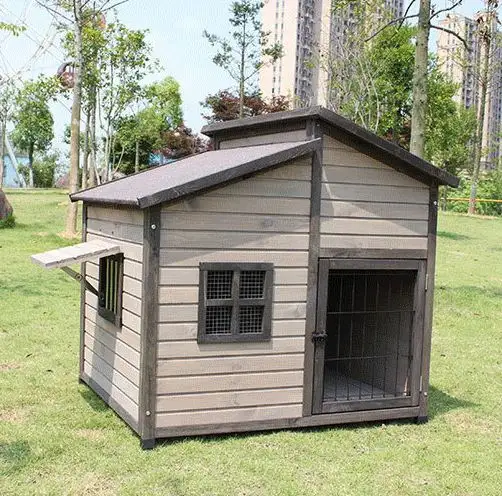 犬小屋折りたたみ式大型ペットケージ屋外大型ペット犬小屋モダン耐久性木製犬小屋