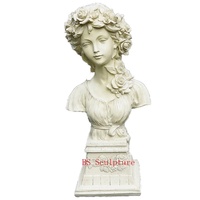 Vente en gros de sculptures de bustes en marbre 3D réalistes sculptées à la main, figurines personnalisées de Marie, Zeus, Saint Patrick pour la décoration de la maison