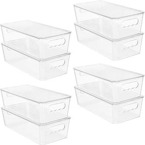 2024 Modern for Clear Plastic Organizing <b>Bin</b> with Custom Logo and Silk-<b>Screen</b> Printing for Household Storage - Product Image 1
