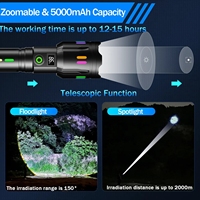 Lampe de poche super lumineuse de plongée 12000 Lumen Lumineuse Étanche 5 Modes Torche Usb 30w Lampe de poche Led