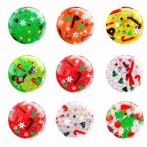 ลูกบอลบีบคลายเครียด TPR ลายคริสต์มาสประดับเลื่อม ขนาด 3.5 ซม. สำหรับผู้ใหญ่ - ของเล่นบีบรูปองุ่น - ของเล่นคล้ายองุ่น, ของเล่นฟิดเจ็ต - Product Image 4