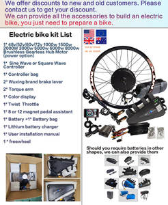 48 voltios 52V 60 V 72V E Bike <span class=keywords><strong>Kit</strong></span> de conversión 1,5 K-2000W 3000W 5000W E-bike <span class=keywords><strong>Kit</strong></span> de conversión con batería de litio <span class=keywords><strong>Ebike</strong></span> 21AH 25AH 30AH - Product Image 3
