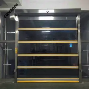 Modern Design High-Speed Steel Automatic Roll-Up Door PVC Fast Roller Shutter With Thermal Insulation Push Pull Open For Garages