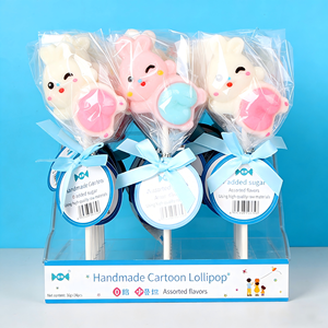 Sucettes d'algues marinées dures et fruitées de 36g (Ours arc-<span class=keywords><strong>en</strong></span>-ciel, Animaux, Fruits, Océan, Cœur rouge, <span class=keywords><strong>Petit</strong></span> lapin) <span class=keywords><strong>en</strong></span> boîte - Product Image 2