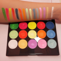 Peinture pour le visage et le corps à base d'eau, non toxique, écologique, 3g Neon 15 couleurs, pour enfants, maquillage pour fête d'Halloween