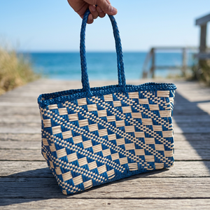 Sac fourre-tout tissé Liset à fleurs pour femme, sac à bandoulière décontracté, sac à main tissé grande capacité pour la plage et les voyages - Product Image 3
