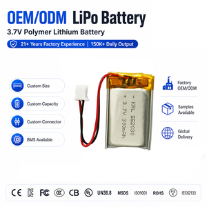 Pouch Cell 3.7V 552030 300mAh Sampel Tersedia Untuk Baterai Soft Pack Patch Pemantau EKG Medis Sekali Pakai - Product Image 1