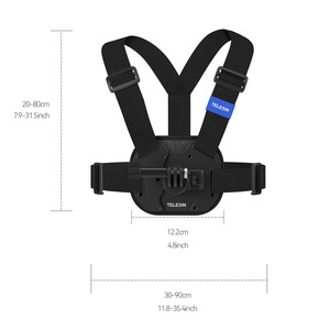 Telesin nouveaux accessoires de montage de caméra d'action pour Dji / <span class=keywords><strong>Go</strong></span> <span class=keywords><strong>Pro</strong></span> / Insta360 gilet à dégagement rapide réglable sangle de poitrine - Product Image 5