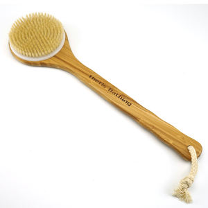 Gran oferta, depurador corporal de mango largo trasero, cepillo de baño de madera y esponja de lavado, producto de calidad Premium - Product Image 1