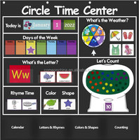 Venta al por mayor Calendario Gráfico de bolsillo Círculo Tiempo Centro de aprendizaje Escuela en casa Aula Educativa Niños Aprendizaje Clima Gráfico de bolsillo