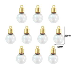 YIREPIN Venta al por mayor Colgante DIY de mini botella de vidrio para deseos con tapa roscada de 6MM, botella con diseño de arroz tallado, forma de corazón y estrella para fabricación de joyas - Product Image 5