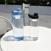 Grande bouteille d'eau en Tritan de demi-gallon sans BPA avec marqueur de temps, cruche d'eau de style sportif, verres de camping, couvercle en plastique silicone