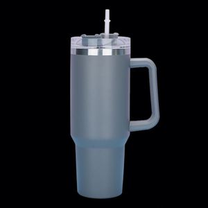 Wholesale 40Oz Mug Stainless Steel Tumbler <b>Cups</b> Vacuum Insulated Travel Coffee <b>Cup</b> <b>With</b> <b>Straw</b> Handle - Product Image 1