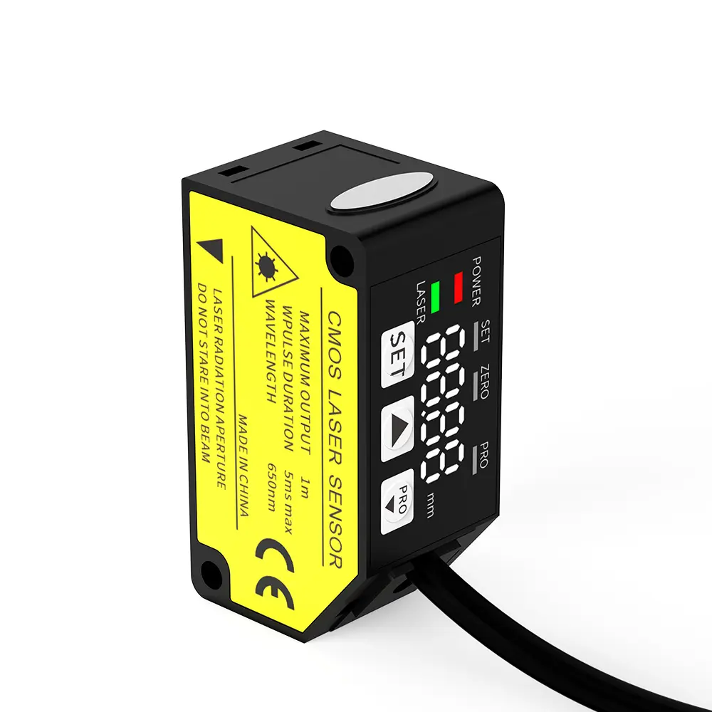 Gtric Laser Meet Sensor Infrarood Digitaal Display Foto-Elektrische Schakelaar 12-24V Dc Pnp Npn Laser Optische Verplaatsingssensor