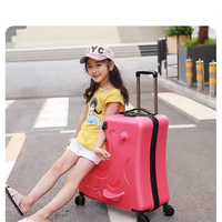 Valise à roulettes multifonctionnelle JX pour enfants, 20 pouces, avec design de dessin animé personnalisé, scooter à 4 roues, bagage de voyage pour enfants