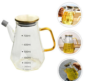 Grande bouteille de <span class=keywords><strong>vinaigre</strong></span> en verre à haute teneur en borosilicate pour la cuisine Petite bouteille d'huile pour sauce soja et assaisonnement pour le stockage de l'huile de sésame - Product Image 2