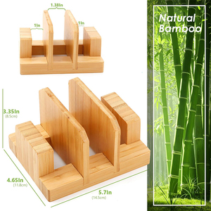Soporte para Tapas de Ollas de Bambú, Organizador de Tablas de Cortar, Estante Organizador para Tapas de Platos y Ollas para Gabinetes y Encimeras - Product Image 2