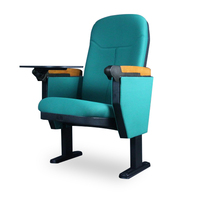 Vente en gros de meubles de théâtre coque en plastique chaise auditorium pliante personnalisée avec tablette