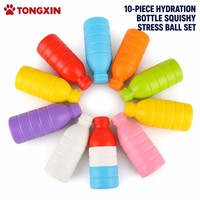 TONGXIN - Juego de 10 Botellas de Hidratación Personalizadas, de Espuma PU Suave, Realistas, de Ascenso Lento, para Bebidas Deportivas, Antiestrés, al por Mayor, OEM