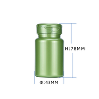 Flacon vide en PET de qualité alimentaire à rabat, blanc, 80 ml, 100 ml, 120 ml, pour comprimés de calcium, capsules, produits de santé, emballage