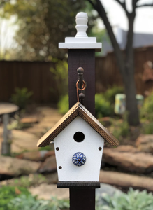 ODM OEM Ecológico Rústico Colgante Jardín al aire libre Birdhouse Madera de cedro Funcional Bird House en blanco - Product Image 2