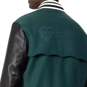 Nouvelle veste de baseball pour homme de qualité supérieure, logo brodé personnalisé, col montant pour l'hiver, style veste avec poche pour homme - Product Image 4