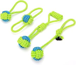 Jouets à mâcher personnalisés pour chiens en gros – Haltères classiques, balles et cordes en coton de luxe interactives pour chiens - Product Image 2