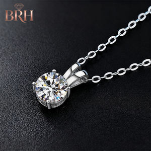 Collar de Moissanita 0.5CT 1CT 2CT 3CT, Collar de Plata de Ley 925 con Certificado Gra - Product Image 3