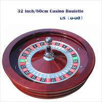 Fabricants d'accessoires de jeux de casino Vente chaude Roue de roulette en bois de 32 pouces de diamètre pour casino 4 jeux de table