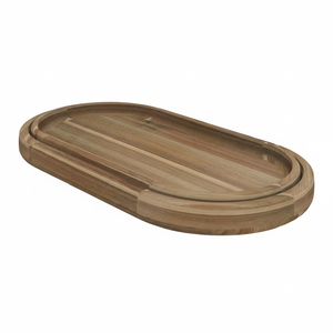 Plateau ovale avec bord épais, lot de 2, petit plateau + plateau moyen - Product Image 1